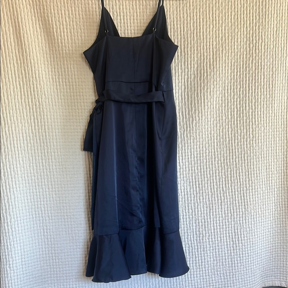 Aqua Midnight Blue Asymmetrical Dress - Picture 4 of 11